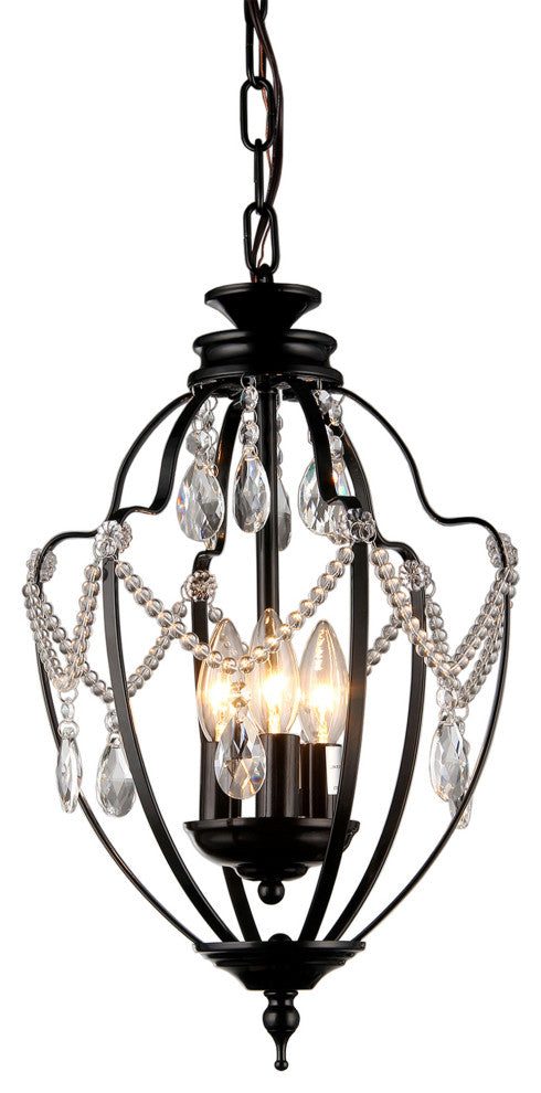 WAREHOUSE OF TIFFANY'S RL8039 Kennedy 15 in. 3-Light Indoor Chrome Finish