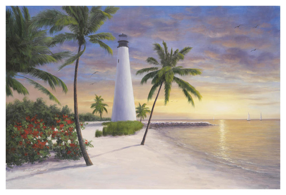"Lighthouse - Key Biscayne" Digital Paper Print by Diane Romanello, 26"x18"