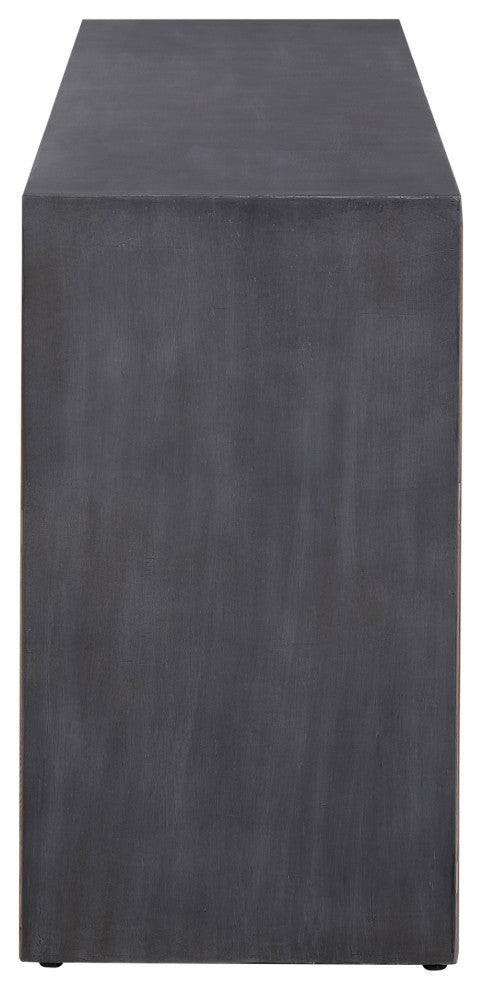 Uttermost 24987 Vail 18"W Concrete Top Wood Console Table - Gray