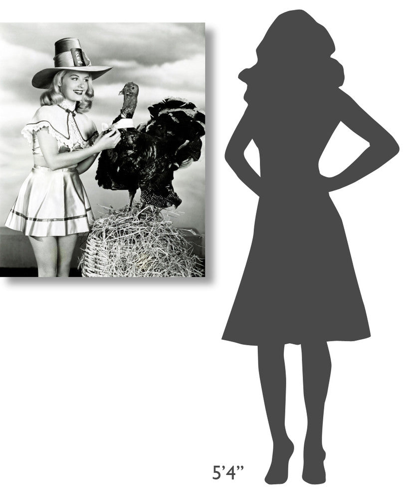 "Doris Day with a Thanksgiving Turkey" Canvas by Hollywood Photo Archive, 29x36"