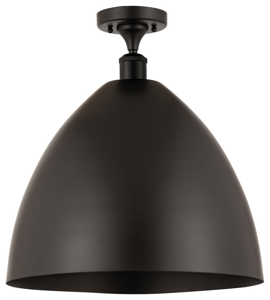 Ballston Dome Semi-Flush Mount, Matte Black, Matte Black