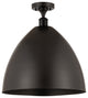 Ballston Dome Semi-Flush Mount, Matte Black, Matte Black