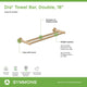 Dia Double Towel Bar, Brushed Bronze