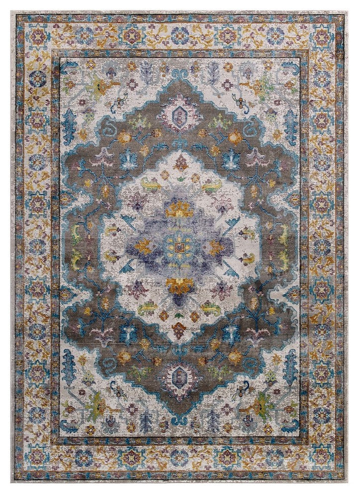 Success Anisah Distressed Vintage Floral Persian Medallion 5x8 Area Rug