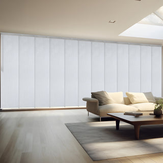 Dappled Iron 12-Panel Track Extendable Vertical Blinds 140-260"W