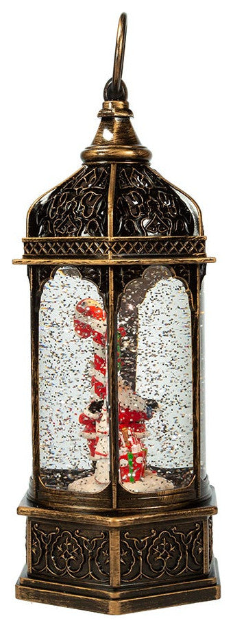 Kurt Adler 11" Battery-Operated Light Up Santa Water Lantern