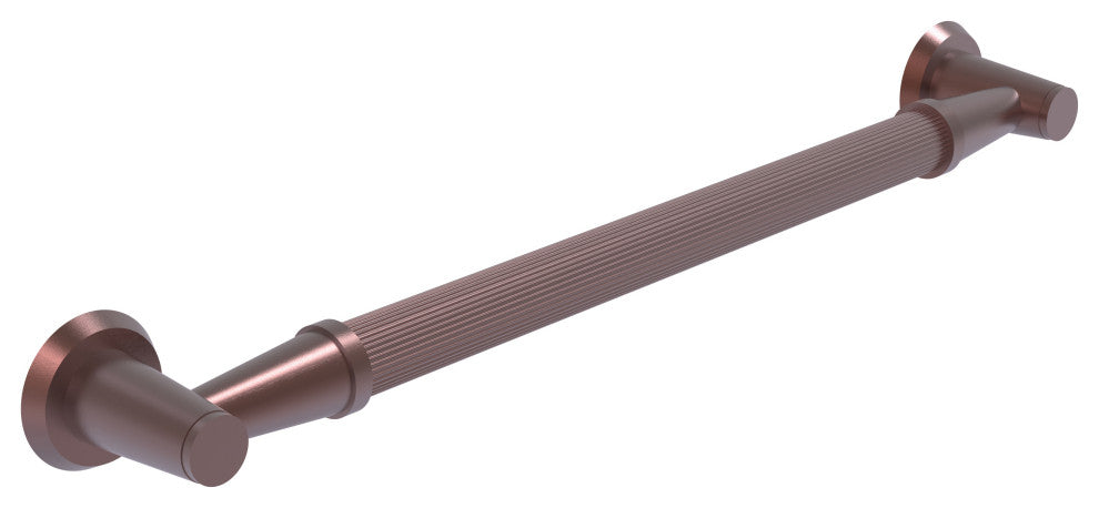 16" Reeded Grab Bar, Antique Copper