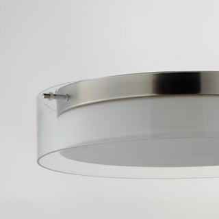 Maxim 12284CLSW Duo 16"W LED Flush Mount Drum Ceiling Fixture - Black