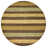 Unique Loom Brown Fars Monterey 6'x6' Round Rug