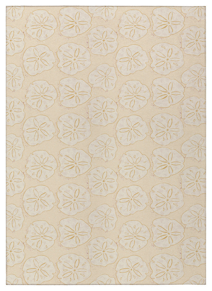 Indoor/Outdoor Seabreeze SZ10 Ivory Machine Washable 9' x 12' Rug