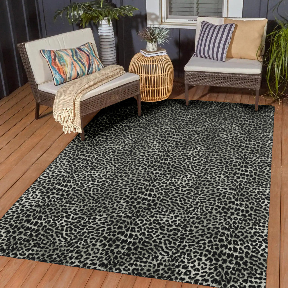 Indoor/Outdoor Mali ML2 Midnight Machine Washable 9' x 12' Rug