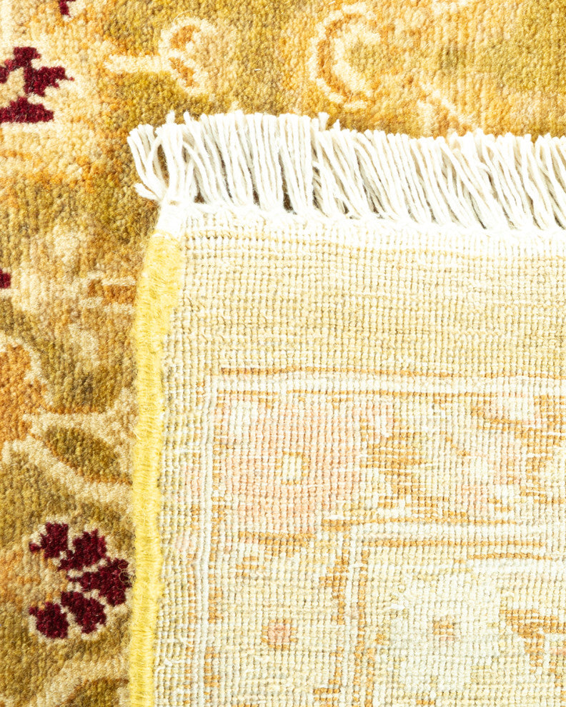 Mogul, One-of-a-Kind Hand-Knotted Runner Green, 6'1"x13'0"