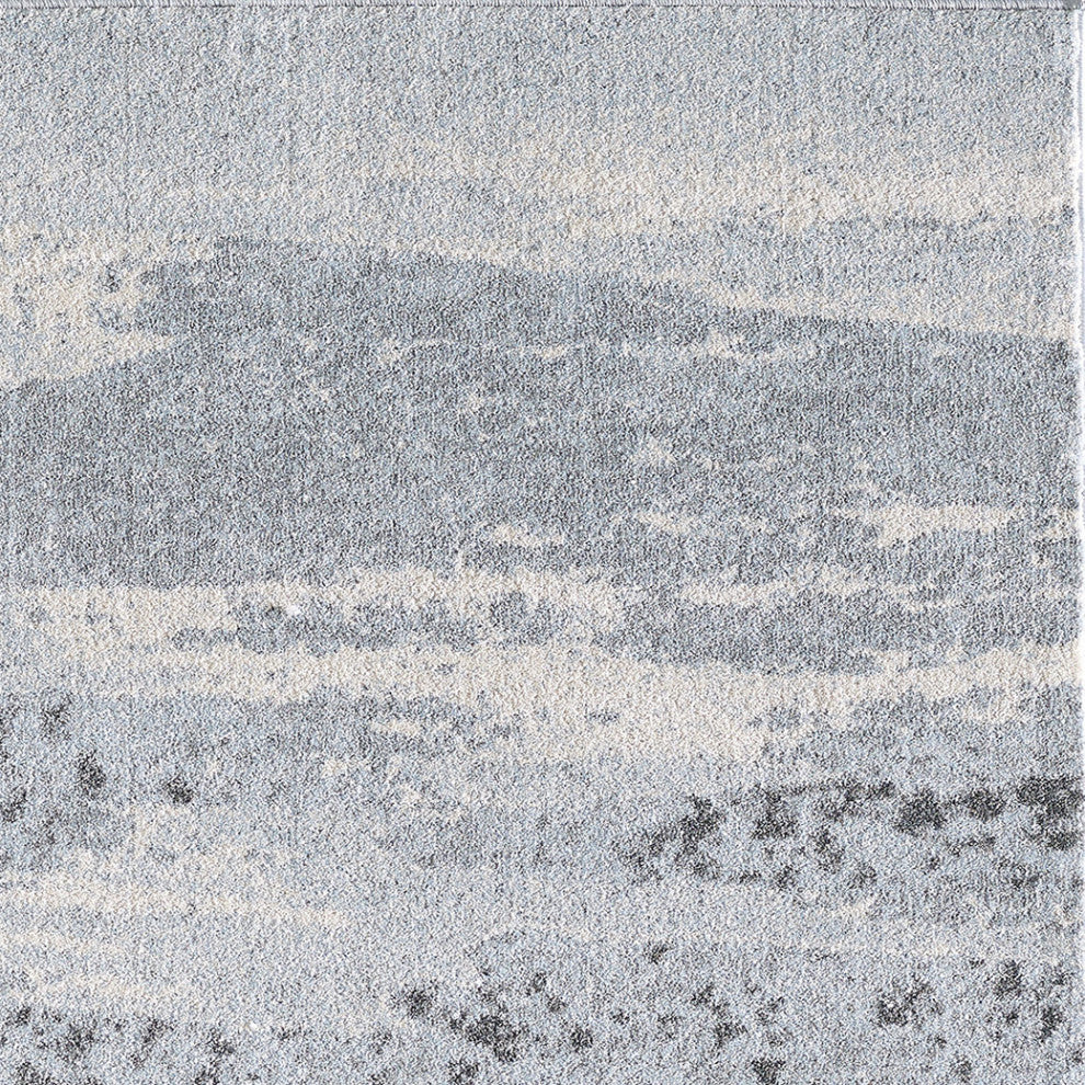 Illusions Mist Abstract Watercolor Area Rug, Blue/Grey, 6'7 X 9'6
