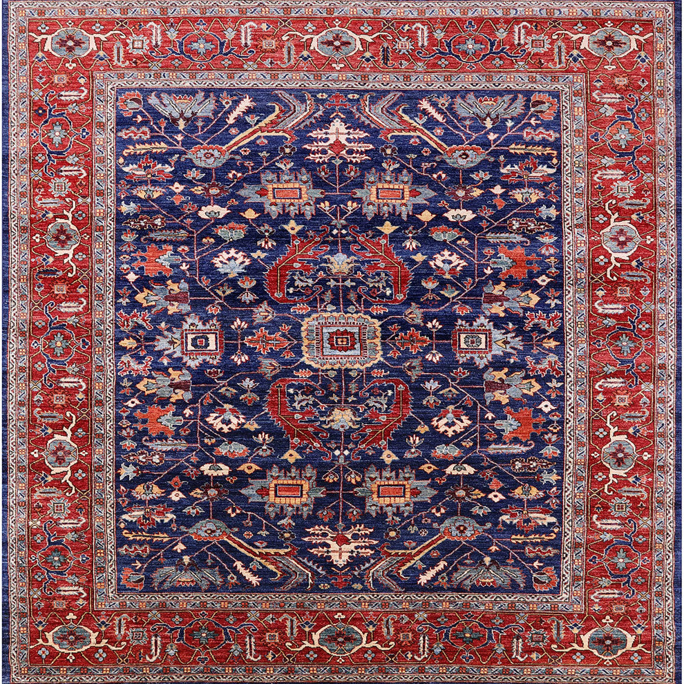 Ahgly Company Indoor Square Mid-Century Modern Area Rugs, 8' Square
