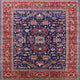 Ahgly Company Indoor Square Mid-Century Modern Area Rugs, 8' Square