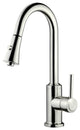 Brushed Nickel Finish Pull-Down Kitchen Faucet LK11B, 1 Hole, 3 Holes