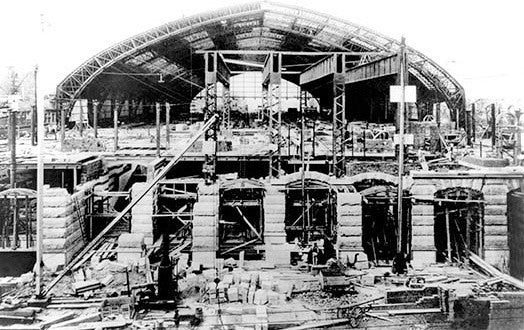 Reading Terminal Construction, Philadelphia, Pa -Fine Art Giclee Print 24" x 36"