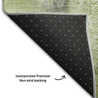 Premium Machine Washable Mayfield AMF537 Sage 3' x 5' Rug