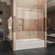 DreamLine Enigma-X 56"-59" Frameless Sliding Tub Door, Polished Stainless
