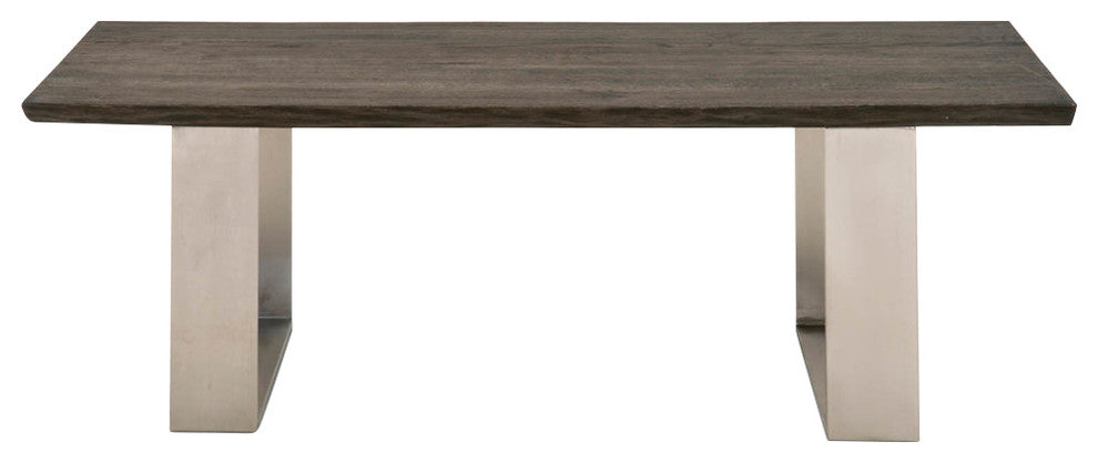 Coffee Table With U Shaped Legs Charcoal Oak Brown