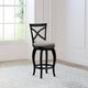Hillsdale Ellendale Wood Swivel Stool, Curved X-Back, Black, Counter Height