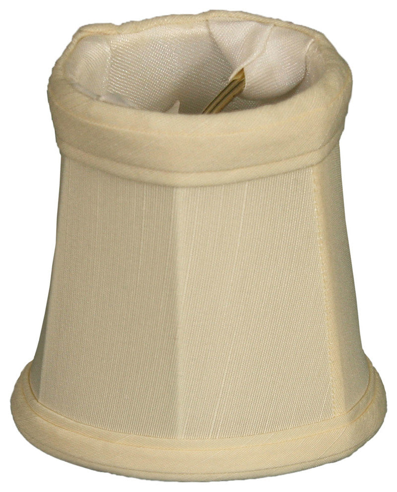 5" Empire Chandelier Lampshade, Eggshell, Eggshell, Single
