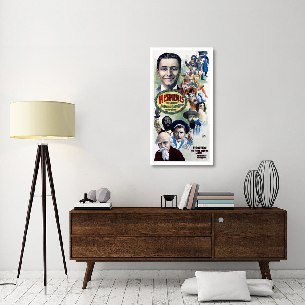 "Mesmeris/The Greatest Lightening Change Artist in the World" Paper Art, 25"x46"
