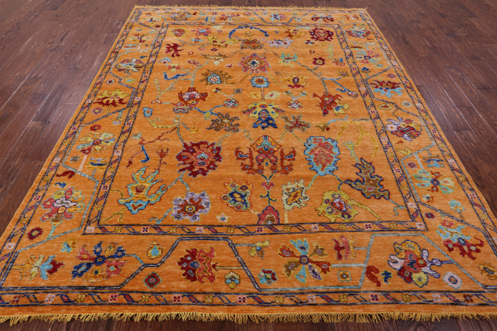 8' 1" X 9' 7" Handmade Turkish Oushak Rug - Q16066