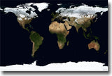 Satellite View of Earth Art Print Poster