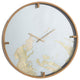 Modern Minimal 16" Gold and Mirror Round Wall Clock