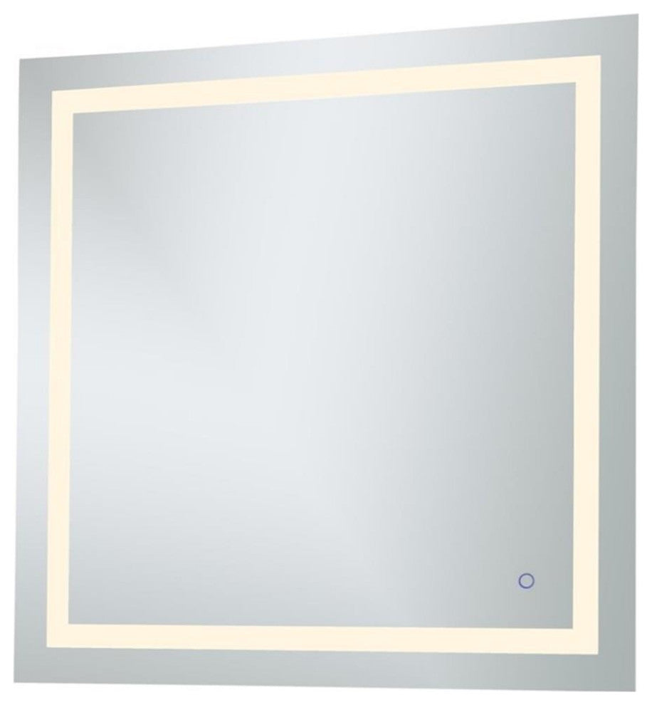 Elegant Decor Helios 36" Square Hardwired LED Bathroom Mirror with Touch Sensor