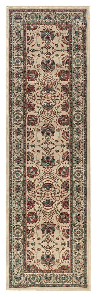 Oriental Weavers Ariana Collection Ivory/Red Floral Indoor Area Rug 10'X12'7"