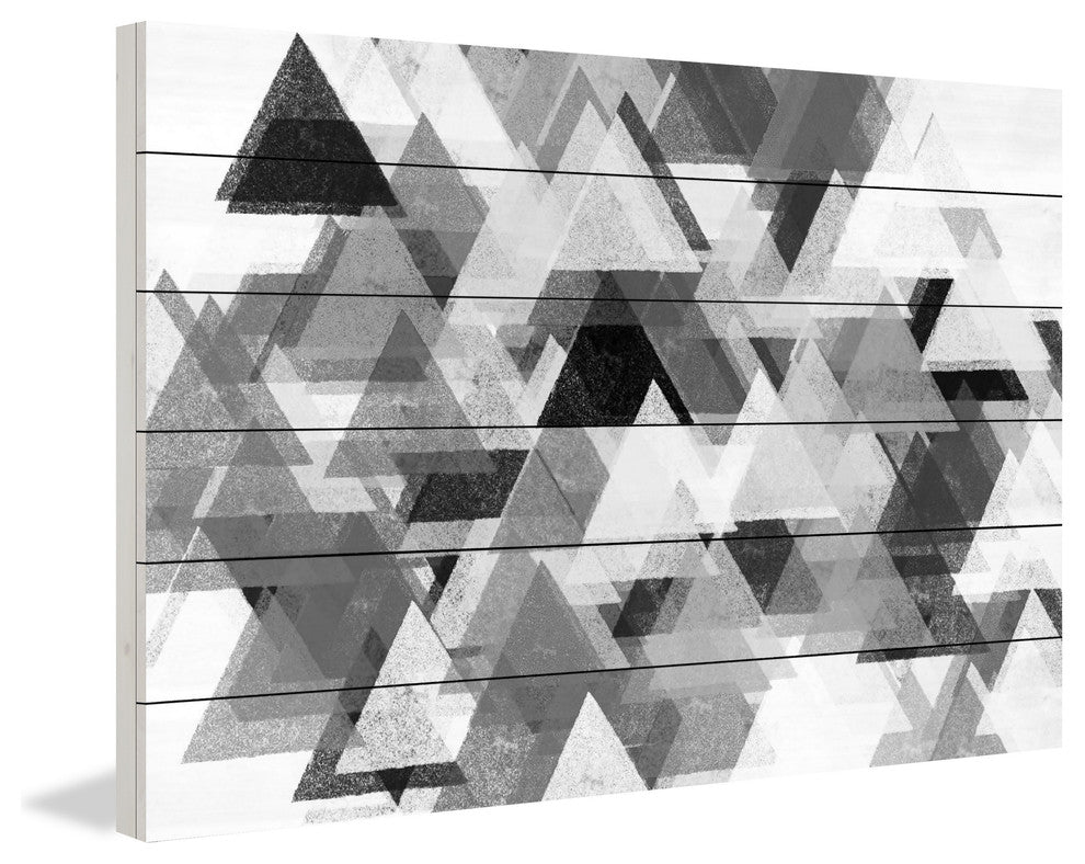 "Hidden Emotion" Painting Print on White Wood