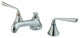 Widespread Bathroom Faucet, Brass Pop-Up, Polished Chrome