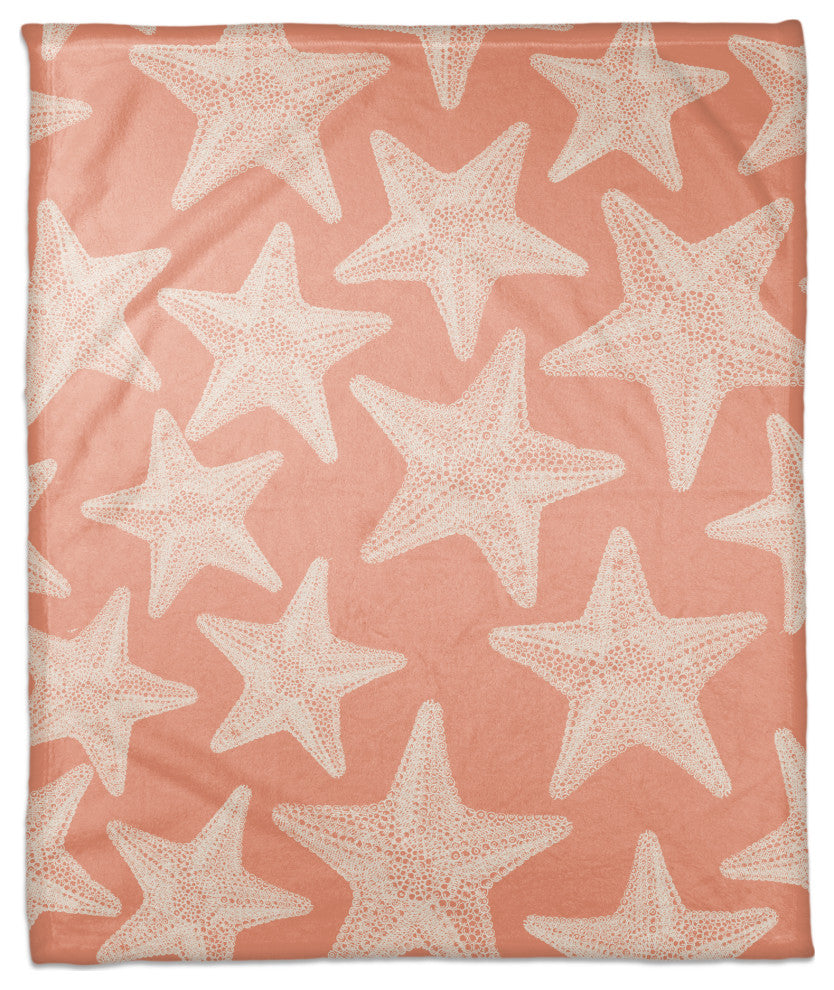 Starfish Coral 50x60 Throw Blanket