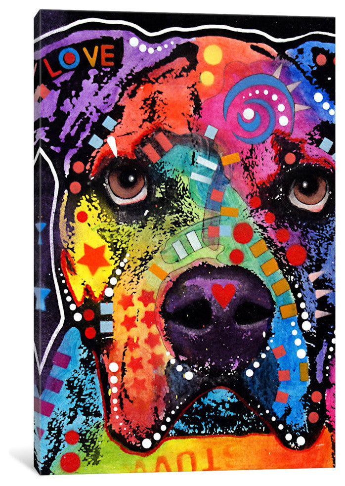 "American Bulldog II" by Dean Russo, 40x26x1.5"