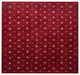 HAND KNOTTED LOOM SILK ECO-FRIENDLY RUGS-10'x10',Square,Red White,Contemporary