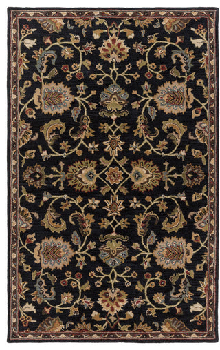 Middleton Traditional Navy, Dark Green Area Rug, 2'x3'