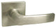 Square Contemporary Door Lever, Style 8048, Satin Nickel, Dummy