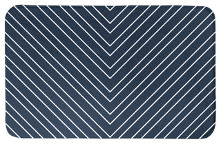 Navy Chevron 34x21 Bath Mat