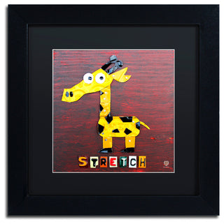 "Grunt The Hippo" Matted Framed Canvas Art by Design Turnpike