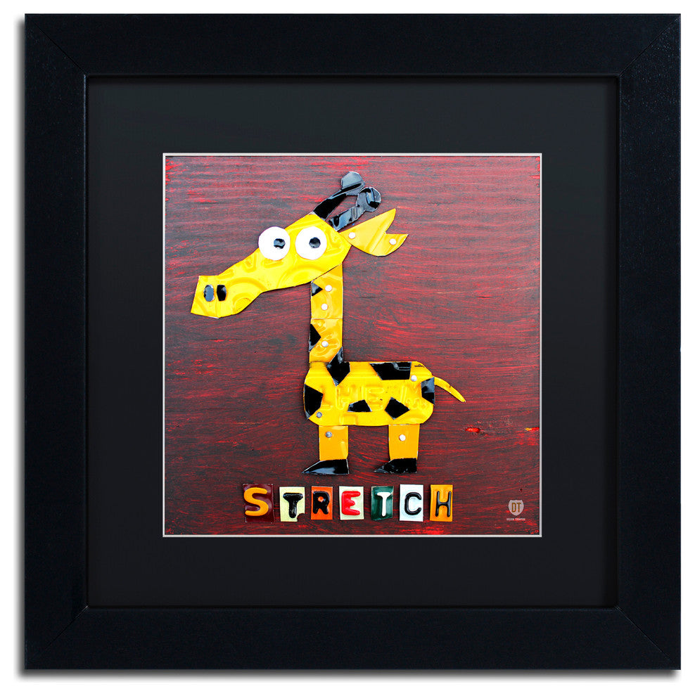 "Grunt The Hippo" Matted Framed Canvas Art by Design Turnpike