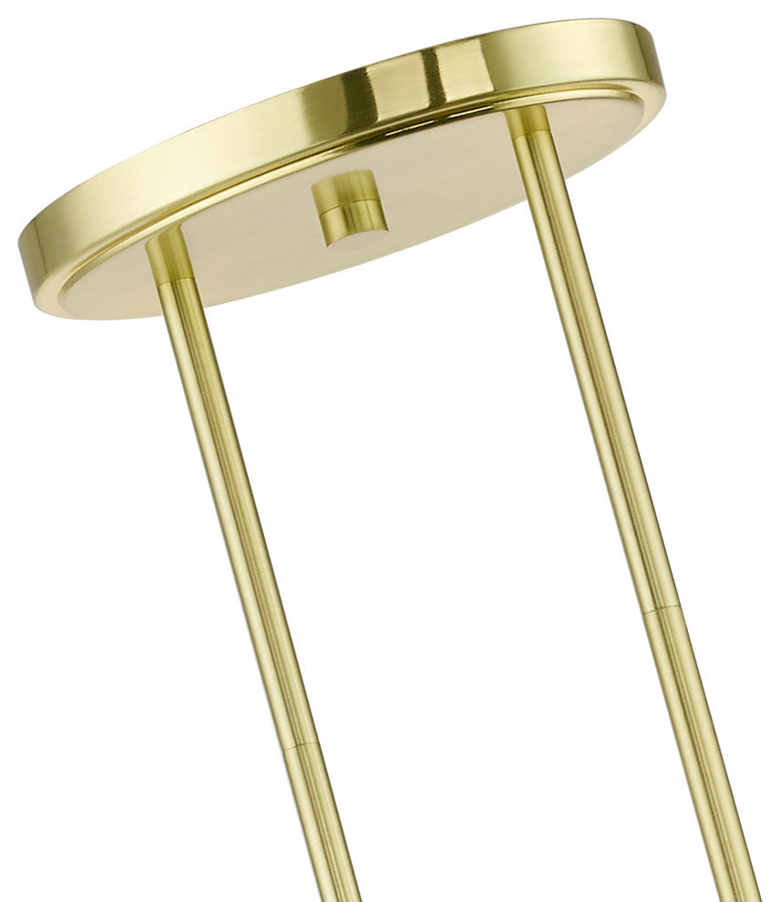 Willow 4 Light Satin Brass Linear Chandelier