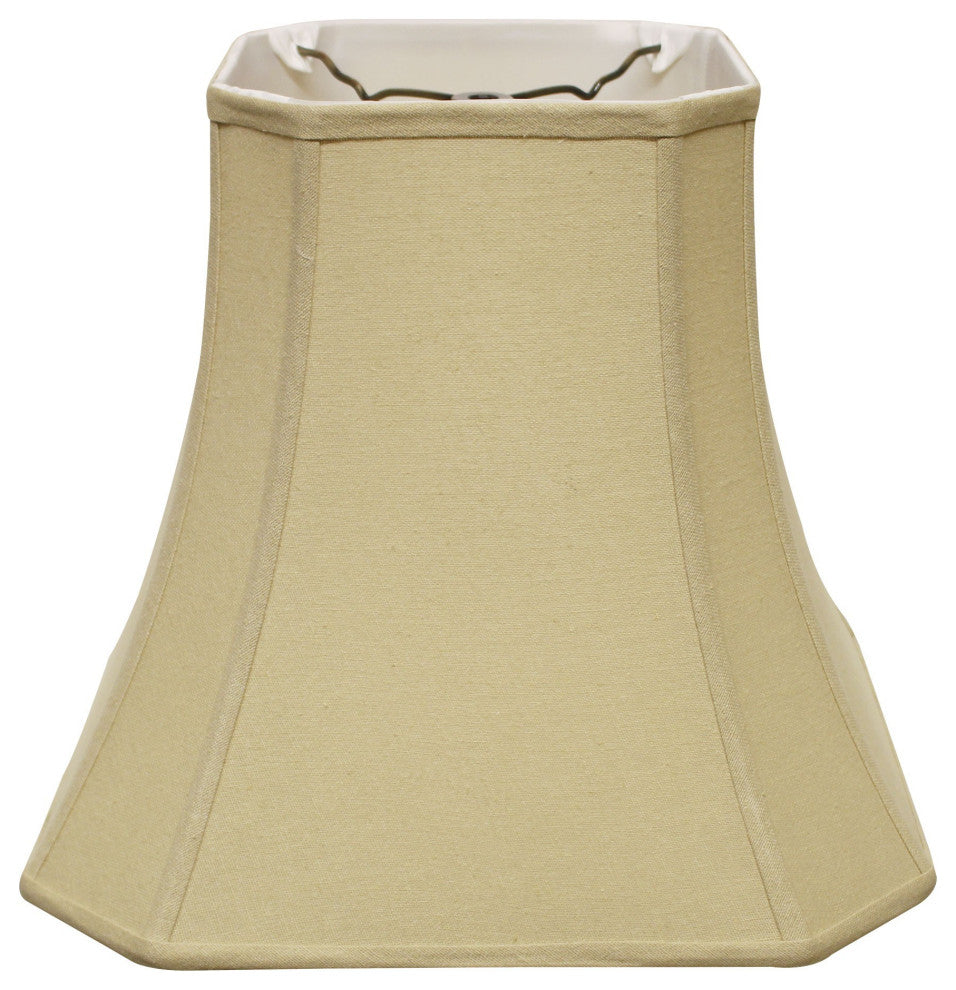 14" Pale Brown Slanted Square Bell Linen Lampshade