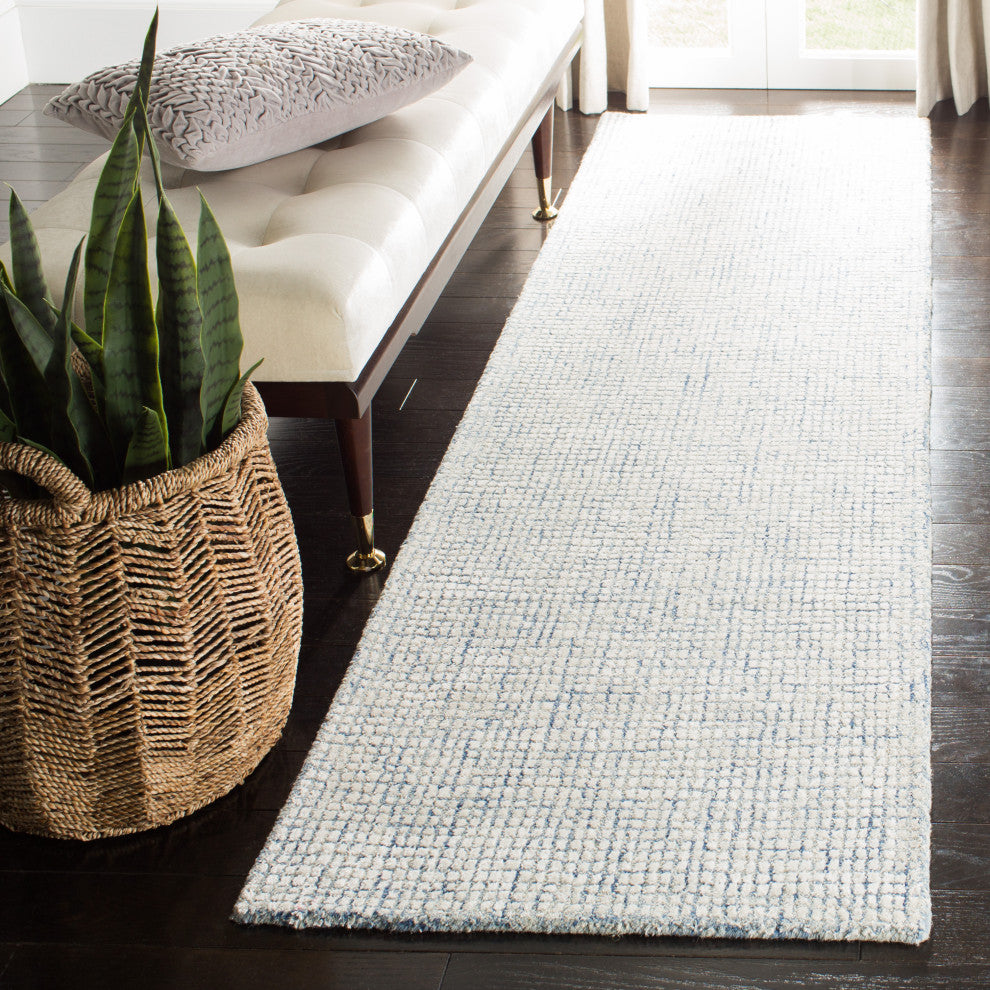 Safavieh Couture Abstract Collection, ABT470 Rug, Ivory/Blue, 2'3"x6'