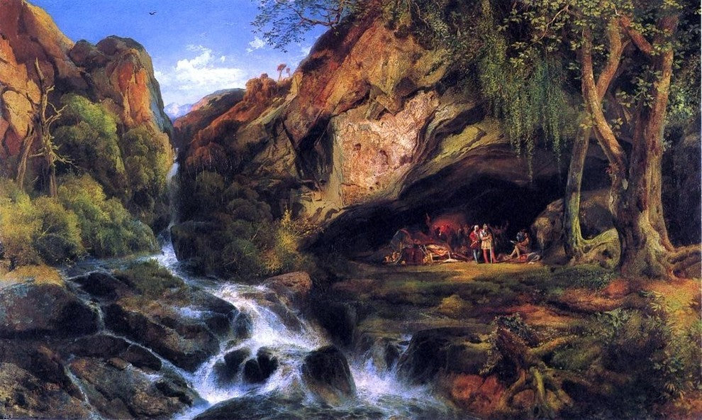 Thomas Moran Salvator Rosa Sketching the Banditi Wall Decal