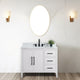 Vanity Art Bathroom Vanity With Sink, White, 42", Single Sink, Matte Black