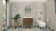 Belli 30" Wall Mounted Single Bathroom Vanity Set, Rosewood, Glossy White Top