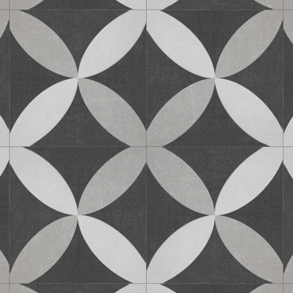 Twenties Mini Ceramic Floor and Wall Tile, Petal
