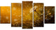 Forest After Rain during Sunset, Large Floral Canvas Print, 60"x32", 5 Panels